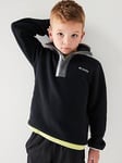 Boys, Columbia Youth Unisex Helvetia Half Snap Fleece - Black Multi, Black, Size Xs