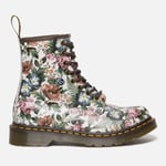 Dr. Martens Women's 1460 Floral-Print Leather 8-Eye Boots - UK 6
