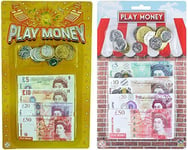 UK Children Kids Play Fake Pretend Money Role Shops Cash Pound Notes Coins Toy 