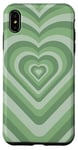 iPhone XS Max Sage Green Aesthetic Coffee Love Heart Coffee Latte Case