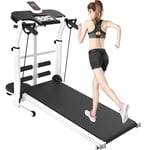 MRMRMNR Treadmill, Portable Folding Mechanical Treadmill, 4 In 1 Multi-function Cardio Fitness Exercise Incline Home Running Machine, 330 Ib Weight Capacity, 3 Files Adjustable Height
