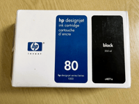 HP 80 DesignJet Ink Cartridge Black C4871a 350ml (E5)