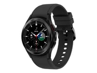 Samsung Galaxy Watch4 Classic - 42 Mm - Noir - Montre Intelligente Avec Bracelet De Sport Ridge - Fluoroélastomère - Noir - Affichage 1.2" - 16 Go - Nfc, Wi-Fi, Bluetooth - 4g - 46.5 G