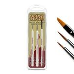 The Army Painter Wargamer Most Wanted Brush Set - Miniatures Paint Brush Set of 3 Miniature Paint Brushes - Insane Detail, Regiment, and Small Drybrush - Quality Detail Brush Set Handmade in Europe