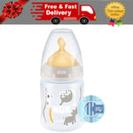 NUK First Choice+ Baby Bottle| 0-6Months| Temperature Control | Anti Colic Vent