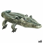 Oppustelig Figur til Pool Intex Krokodille 86 x 20 x 170 cm (6 enheder)