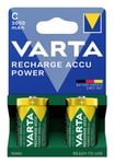 Varta 56714 101 412, Laddningsbart Batteri, C, Nickel-Metallhydrid (Nimh), 1,2 V, 2 Styck, 3000 Mah