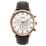 Mens New Smart Sekonda Rose Gold White Dial Dual Time 50m Date Watch 1668 £89.99