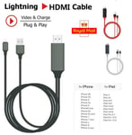 Lightning To Hdmi Cable For Iphone Ipad Av To Hdtv Cable Hdmi 1080p Usb Charger