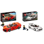 LEGO 76914 Speed Champions Ferrari 812 Competizione, Sports Car Toy Model Building Kit, 2023 Series & 76908 Speed Champions Lamborghini Countach, Race Car Toy Model Replica
