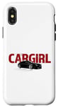 Coque pour iPhone X/XS Funny Cargirl Cool Fast Voiture de course de voiture de sport fille pilote