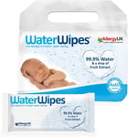 WaterWipes Baby Wipes 99.9% Water Unscented Sensitive Newborn Skin 240 Wipes