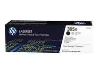 HP 305X - Pack de 2 - à rendement élevé - noir - originale - LaserJet - en vrac - cartouche de toner ( CE410XD ) - pour LaserJet Pro 300 color M351a, 300 color MFP M375nw, 400 color M451, 400...