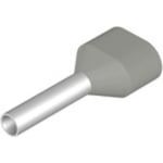 100 st Genomföring Isolerad dubbel 0,75 mm² grå H 0,75/15D (100) (D)