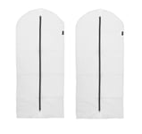 Brabantia - Clothes Cover L - Protective Clothes Bag - Wardrobe Storage - Clothes Rack Organiser - Transparent Hanging Bag - Suitable for Coats & Dresses - Set of 2 - White - 60 x 135 cm