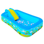 WH SHOP Children Swimming Pool Inflatable Water Slide Toys for Kids, Large Kids Outdoor Rectangular Swimming Pool, Swim Centre Family Lounge Pool - 6 Sizes