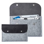 iPad Sleeve Pro Air 8th 7th 6th 5th Generation 2022 2021 11 10.9 10.5" 10.2 9.7 inch with Magic Smart Keyboard Folio. Ful Grain Genuine Leather and Natural Wool Felt. CITYSHEEP
