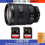 Sony FE 24-105mm f/4 G OSS + 2 SanDisk 32GB Extreme PRO UHS-II SDXC 300 MB/s + Guide PDF ""20 TECHNIQUES POUR RÉUSSIR VOS PHOTOS