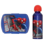Marvel Spiderman matlåda och vattenflaska i presentkartong