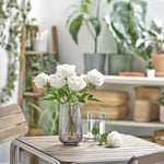 IKEA IKEA SMYCKA plastblomma, inom-/utomhus/ros vit, 40 cm, plastblomma, cm, konstgjord blomma 40 cm