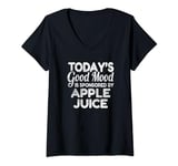 Womens Today's Good Mood Is Sponsored By Apple Juice V-Neck T-Shirt