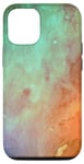 Coque pour iPhone 12/12 Pro Turquoise orange corail dégradé