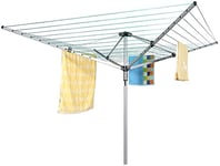 Ossian Rotary 40m Airer with 4 Arms – Large Heavy Duty Stainless Steel Folding Outdoor Home Garden Washing Dryer with 40 Meters of Non Slip Line for Hanging Drying Clothes Clothing