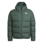 adidas Men's Essentials Midweight Hooded Down Jacket, Green Oxide, M