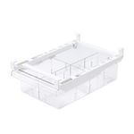 Fridge Storage Container Fridge Bins Refrigerator Organizer Storage Box with Compartments, Pull Out Drawer Bins for Fridge, Freezer or Pantry, Clear