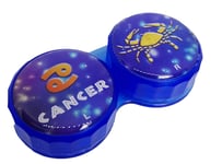 Cancer Star Sign Zodiac Contact Lens Storage Soaking Case - L+R Marked - UK Made
