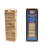 54 Pieces Wooden Tumbling Tower Traditional Stack Jenga Kids Family Party Game