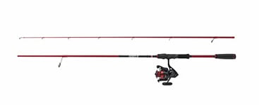 PENN Fierce IV Labrax Combo, Fishing Rod and Reel Combo, Spinning Combos, Sea - Inshore Fishing, Seabass, Unisex, Red / Black, 2.44m | 15-40g