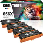4 Toner fits for HP Color LaserJet Enterprise M652n M653dn M653x 656X CF460X