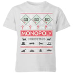 Monopoly Kids' Christmas T-Shirt - Grey - 3-4 Years