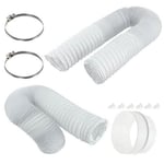 19 Ft + 13 Ft Pipe Extra Long Hose & Clips for WESTINGHOUSE Tumble Dryer