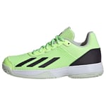 adidas Courtflash Tennis Shoes Sneaker, Green Spark/Aurora Black/Lucid Lemon, 2.5 UK Child