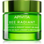 Apivita Bee Radiant Afgiftende og udglattende gel nat maske 50 ml