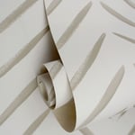 Taupe Cream Stripe Wallpaper Holden Decor Painted Brush Mark Effect Chevron