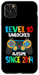 iPhone 11 Pro Max Level 10 Unlocked Awesome Since 2014-10th Birthday Gamer Case