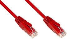 LINK Câble réseau Catégorie, 6 A, Non blindé UTP AWG24, Couleur Rouge halogène, 30 m