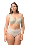 Ulla Popken Femme Grandes Tailles Soutien-Gorge à Armatures, Dentelle, Bonnets Souples, Jersey Bord-côte, Bonnets de C à D Vanille 95C 824237651-95C