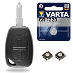 Boitier Télécommande Plip Coque de Clé Renault Kangoo Trafic Master + Switch + Pile VARTA - Kit iRace Keys®
