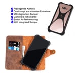 Mobile Phone Sleeve for Lenovo K5 Pro Wallet Case Cover Smarthphone Braun 