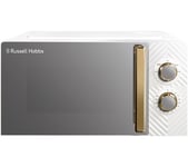 RUSSELL HOBBS Groove RHMM723 Compact Solo Microwave - White & Gold, Gold,White