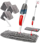 Masthome Floor Flat Mop with Spray Bottle, Microfibre Kitchen Mops for Wood Dry