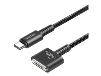 Unitek - Magnetic charging cable - 24 pin USB-C (hane) till MagSafe 3 (P) magnetisk - 28 V - 5 A - 2 m - USB Power Delivery (140W) - svart
