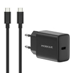 Komplett laddare Xiaomi Poco F7 Pro - 2m kabel & väggladdare USB-C Svart