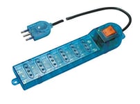 Poly Pool - PP0751S Multiprise avec 6 Petites Prises 10A - Multiprise avec Interrupteur et câble 1,5 m - Multiprise avec Protection Contre la Foudre