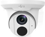 Noctis Pro 5MP External IP ONVIF Network CCTV Turret Camera With Starlight Technology 30m IR, 4mm Fixed Lens and Built in MIC - White
