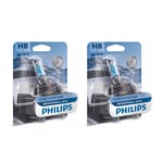 Halogenlampa Philips WhiteVision ultra, 35W, H8, 2 st